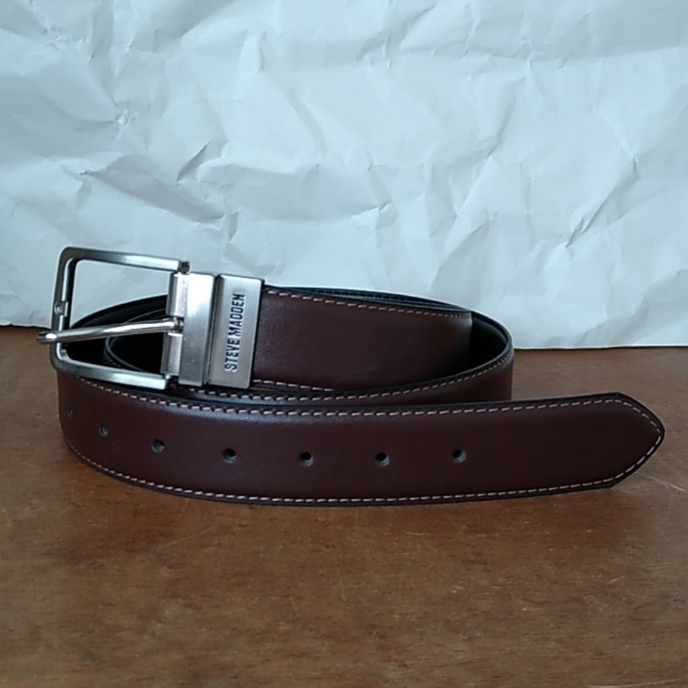 Steve Madden Brown/Black Reversible  Belt size 40 - Picture 3 of 10
